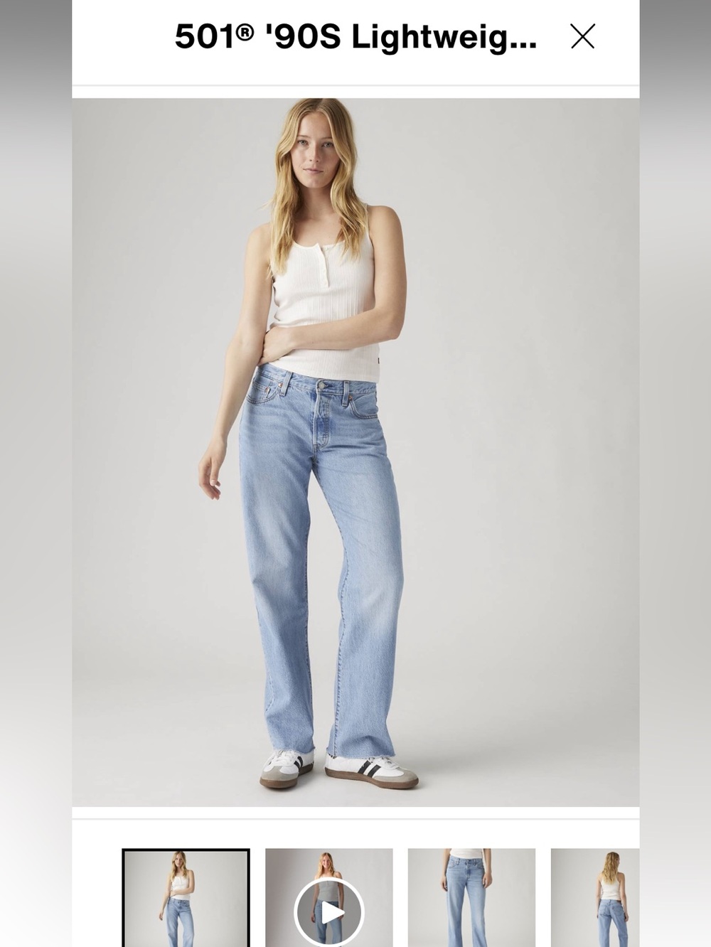 Levi's Light Blue Straight-Leg 501® 90s Jeans